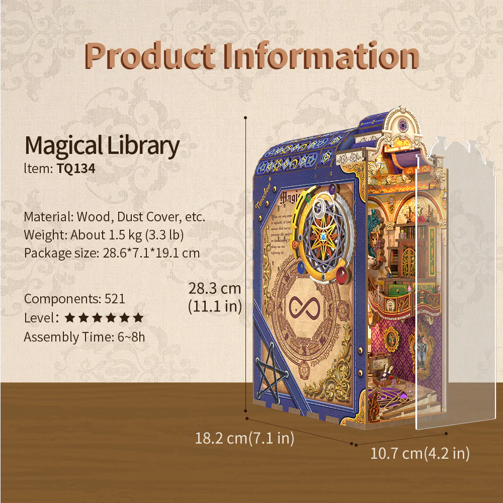 Magical Library | Tonecheer - book nook | DIY könyvtámasz - Image 6