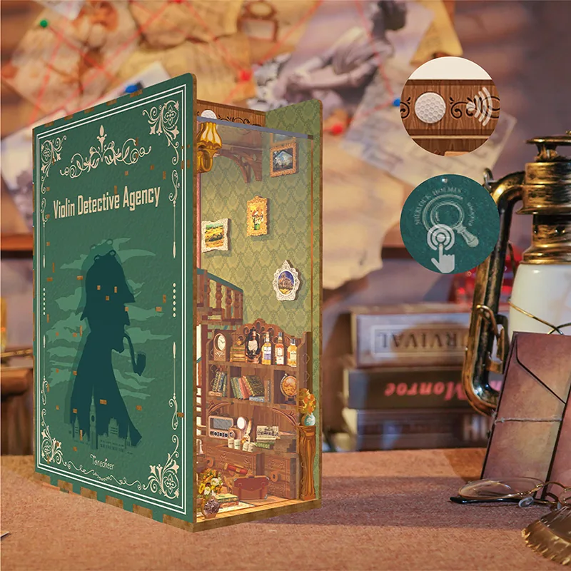 Violin Detective Agency | Tonecheer - book nook | DIY könyvtámasz - Image 9
