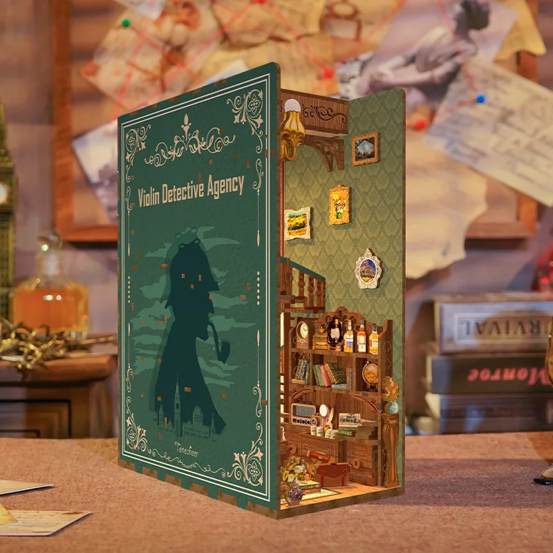 Violin Detective Agency | Tonecheer - book nook | DIY könyvtámasz - Image 10