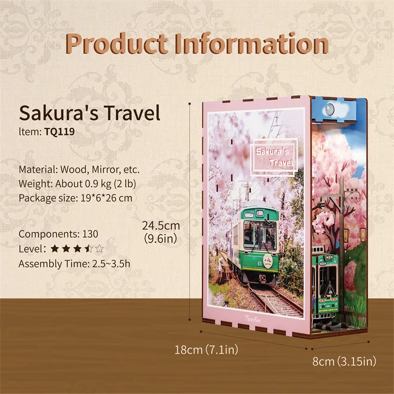 Sakura's Travel | Tonecheer - book nook | DIY könyvtámasz - Image 5