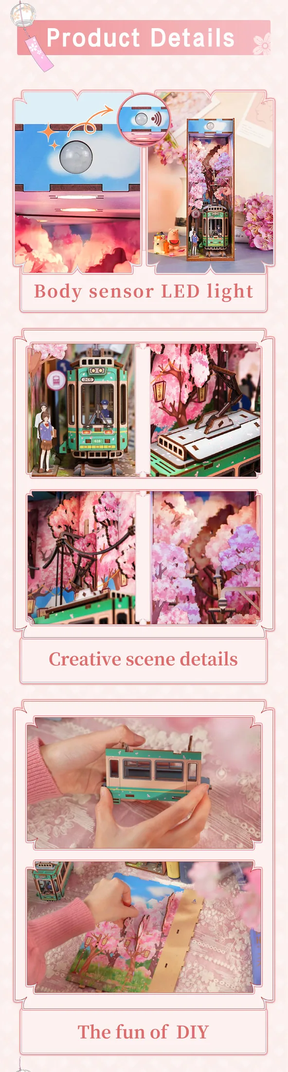 Sakura's Travel | Tonecheer - book nook | DIY könyvtámasz - Image 14